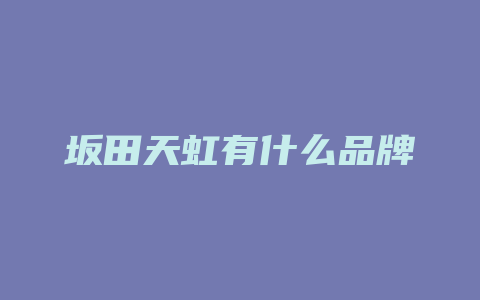 坂田天虹有什么品牌